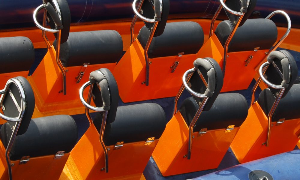 Seats on inflatable boat